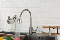 Смеситель для кухни Frap F44899-1 с гибким изливом, сатин