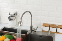 Смеситель для кухни Frap F44899-1 с гибким изливом, сатин