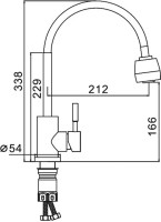 Смеситель для кухни Frap F44899-1 с гибким изливом, сатин