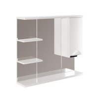 Зеркало Mixline Этьен 80 правое с подсветкой, белое