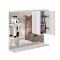 Зеркало Mixline Этьен 80 правое с подсветкой, белое