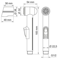 Гигиенический душ Wasserkraft A117451 шланг 150 см