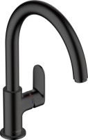 Комплект Смеситель Hansgrohe Vernis Blend M35 71870670 черный + Фартук черный