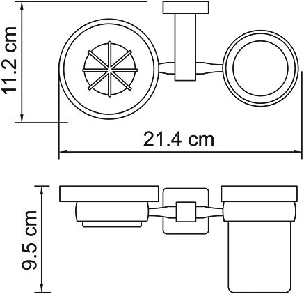Набор Стакан Wasserkraft Lippe K-6526 + Дозатор K-6589