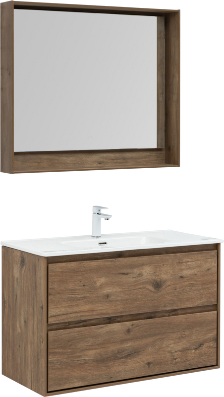 Мебель для ванной комнаты Aquanet Милан 100 подвесная, дуб рустикальный