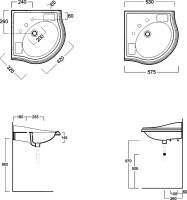 Раковина Simas Arcade AR884 с 1 отв.