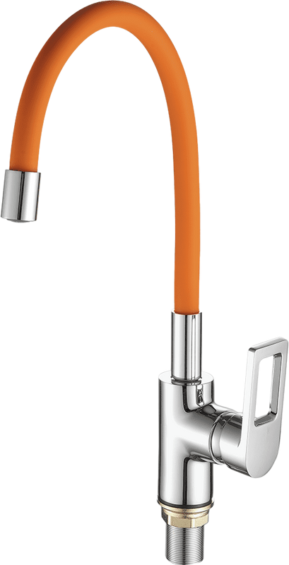 Смеситель для кухни Fashun A4253+B02 хром, оранжевый