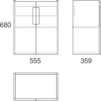 Тумба с раковиной Owl 1975 Runn подвесная, 60