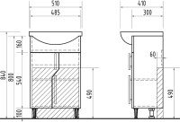 Мебель для ванной комнаты Vigo Grand 50