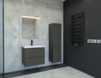 Тумба с раковиной Caprigo Forte 65 подвесная, графит