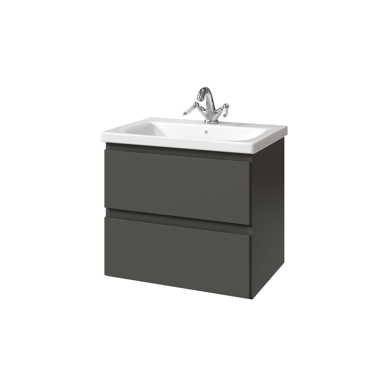 Тумба с раковиной Caprigo Forte 65 подвесная, графит