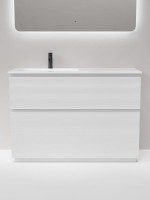 Тумба с раковиной Sancos Folk Floor 120 левая напольная, bianco, раковина CN7020