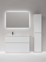 Тумба с раковиной Sancos Folk Floor 120 левая напольная, bianco, раковина CN7020