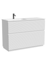 Тумба с раковиной Sancos Folk Floor 120 левая напольная, bianco, раковина CN7020