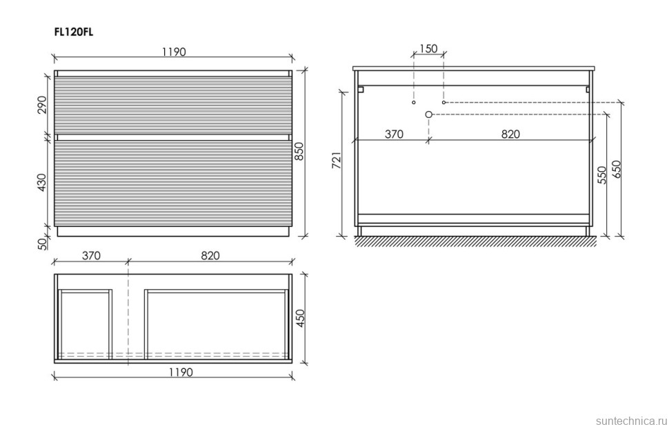 Тумба с раковиной Sancos Folk Floor 120 левая напольная, bianco, раковина CN7020