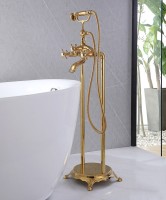 Напольный смеситель для ванны с душем Abber Klassik AF8415G С ВНУТРЕННЕЙ ЧАСТЬЮ, золото