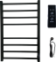 Полотенцесушитель электрический Маргроид Вид 81-10 профильный 80x50 R черный матовый