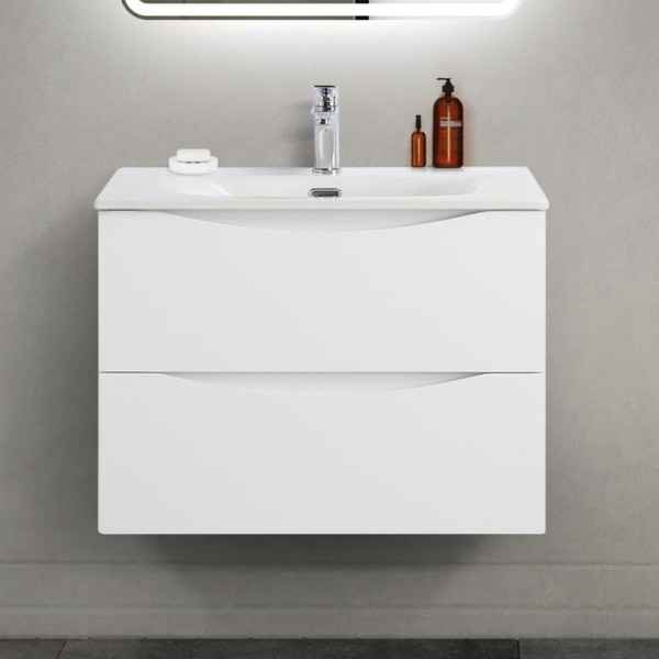 Тумба с раковиной BelBagno Marino-cer-mini 70 подвесная, bianco opaco