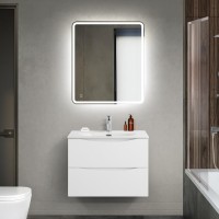 Тумба с раковиной BelBagno Marino-cer-mini 70 подвесная, bianco opaco