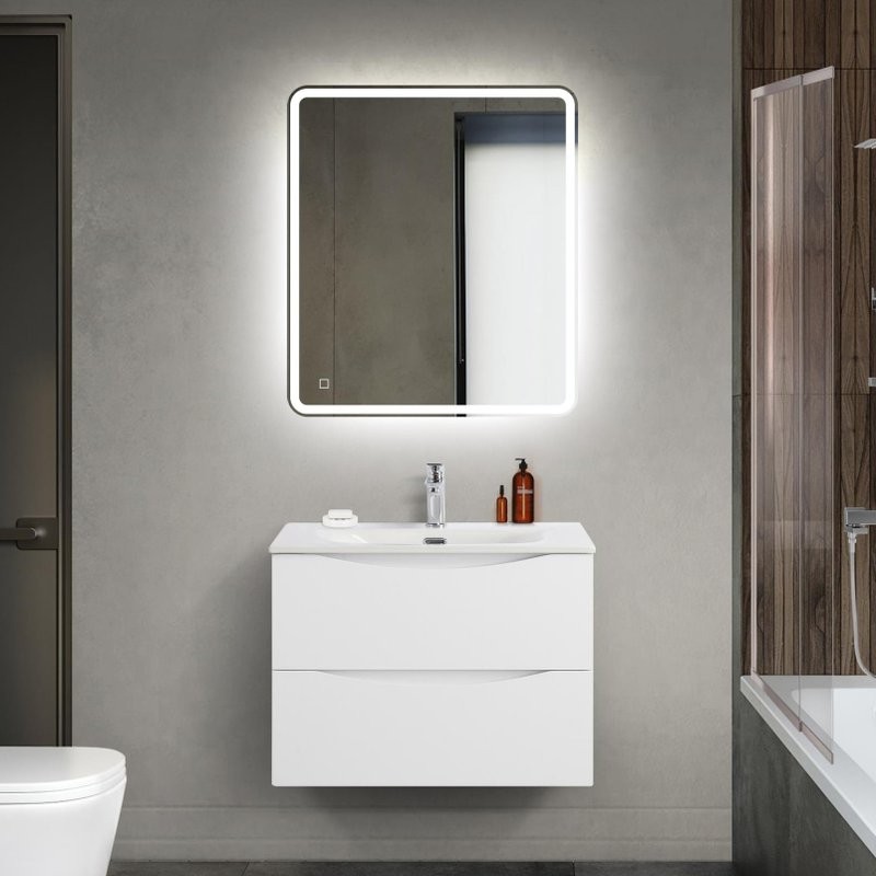 Тумба с раковиной BelBagno Marino-cer-mini 70 подвесная, bianco opaco