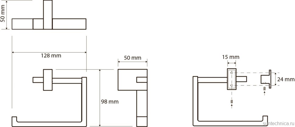 Набор Держатель Bemeta Gamma 145812022 + Ершик 145713324