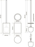 Набор Держатель Bemeta Gamma 145812022 + Ершик 145713324