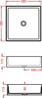 Накладная раковина ArtCeram Scalino SCL001 38 см
