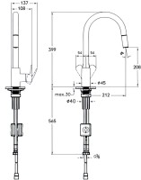 Смеситель для кухни VitrA Flow Soft A4344536EXP матовый черный Смеситель для кухни VitrA Flow Soft A4344536EXP матовый черный
