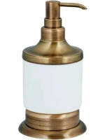 Набор Стакан Boheme Medici 10612 бронза, керамический + Дозатор 10610 настольный, бронза, белый Набор Стакан Boheme Medici 10612 бронза, керамический + Дозатор 10610 настольный, бронза, белый
