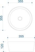 Тумба с раковиной Teymi Nura 70 дуб эврика, матовый графит, раковина Lina D35