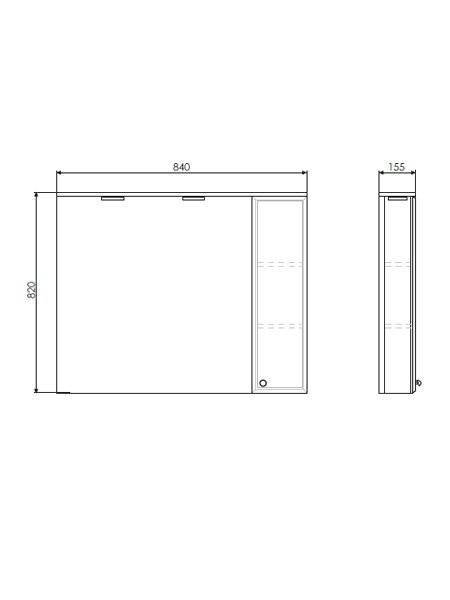 Зеркало Comforty Сочи 85 с подсветкой, белый глянец