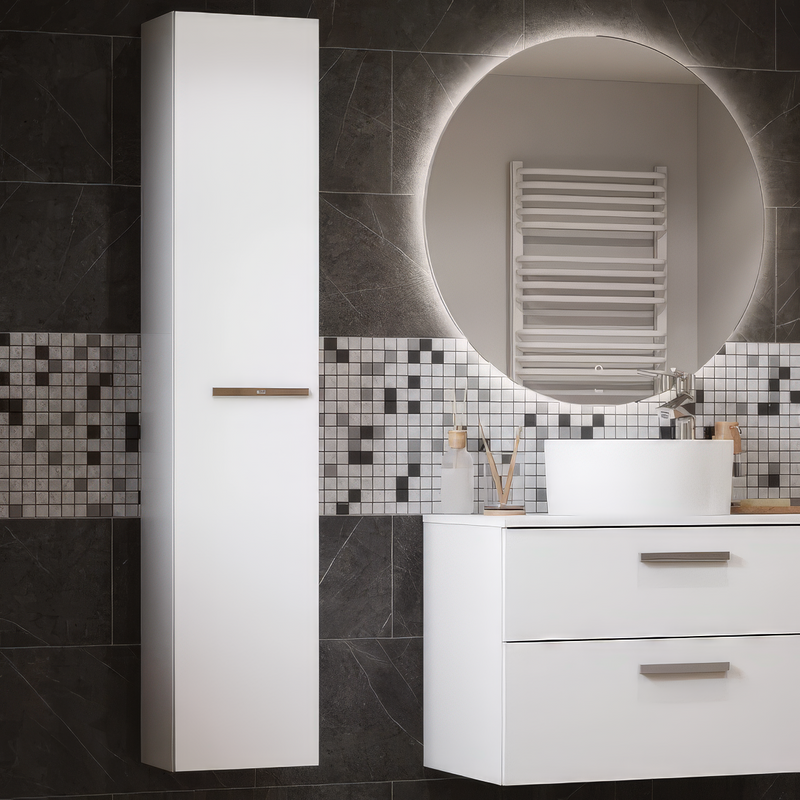 Шкаф-пенал для ванной Roca Victoria A857564806 белый глянец