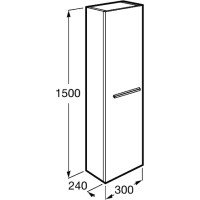 Шкаф-пенал для ванной Roca Victoria A857564806 белый глянец
