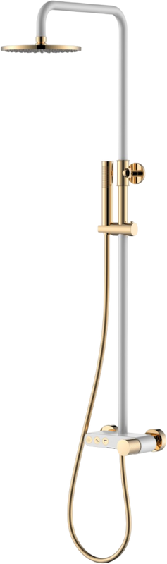 Душевая стойка Boheme Stick 128-WG.2 white touch gold
