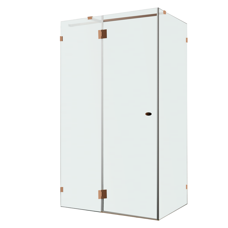 Душевой уголок Wasserkraft Paar 88H10L-MG 120х100 см, стекло матовое, фурнитура розовое золото