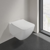 Комплект Унитаз подвесной Villeroy & Boch Venticello 4611RLR1 безободковый, альпийский белый + Инсталляция TECE Base 9400413 4 в 1 с кнопкой смыва
