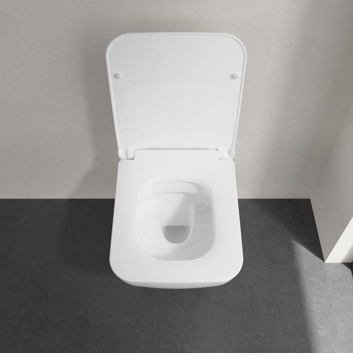 Комплект Унитаз подвесной Villeroy & Boch Venticello 4611RLR1 безободковый, альпийский белый + Инсталляция TECE Base 9400413 4 в 1 с кнопкой смыва