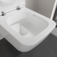 Комплект Унитаз подвесной Villeroy & Boch Venticello 4611RLR1 безободковый, альпийский белый + Инсталляция TECE Base 9400413 4 в 1 с кнопкой смыва