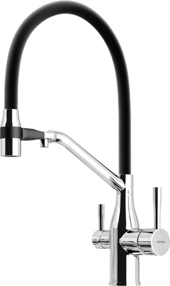 Смеситель для кухни Sancos Orta SC4008CH с гибким изливом, хром