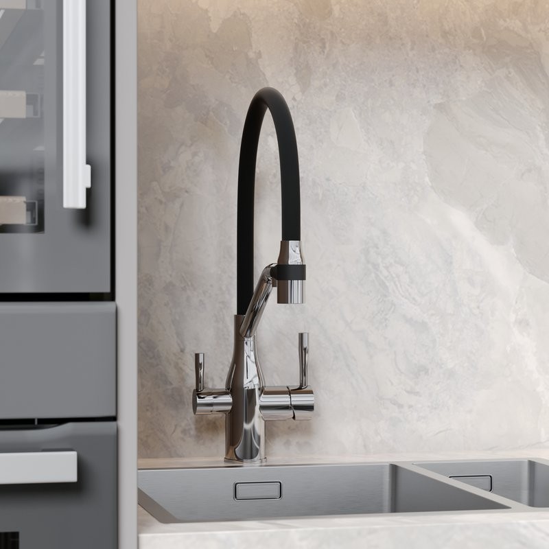 Смеситель для кухни Sancos Orta SC4008CH с гибким изливом, хром