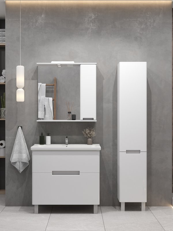 Мебель для ванной комнаты SanStar Ориана 80 напольная, раковина Santek Миранда 80