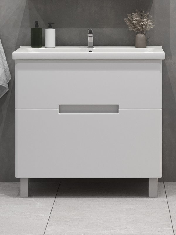 Мебель для ванной комнаты SanStar Ориана 80 напольная, раковина Santek Миранда 80