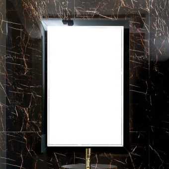Зеркало Armadi Art Lucido 70x105 глянцевое черное, с подсветкой