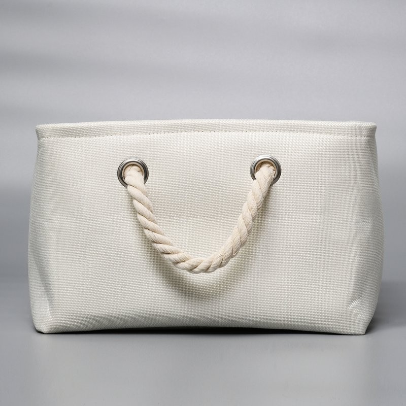 Корзина для белья Wasserkraft Weida WB-310-M бежевая, прямоугольная, текстиль