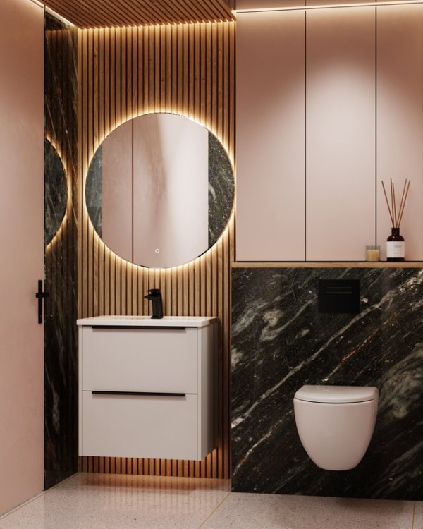 Мебель для ванной комнаты La Fenice Tesoro 60 платиновый белый