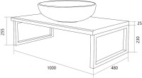 Столешница с раковиной 1MarKa Grunge Loft 100 дуб намибия