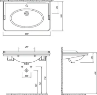 Мебельная раковина Comforty 50180 Мебельная раковина Comforty 50180