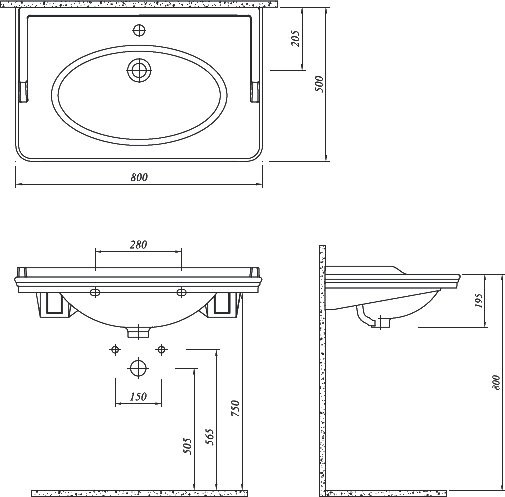 Мебельная раковина Comforty 50180