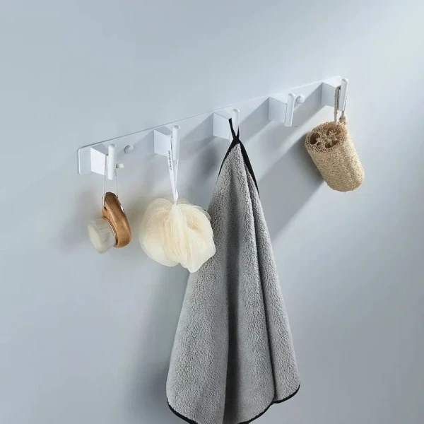 Крючки для ванной и кухни / планка с 5 крючками Shevanik SG5751C, белый