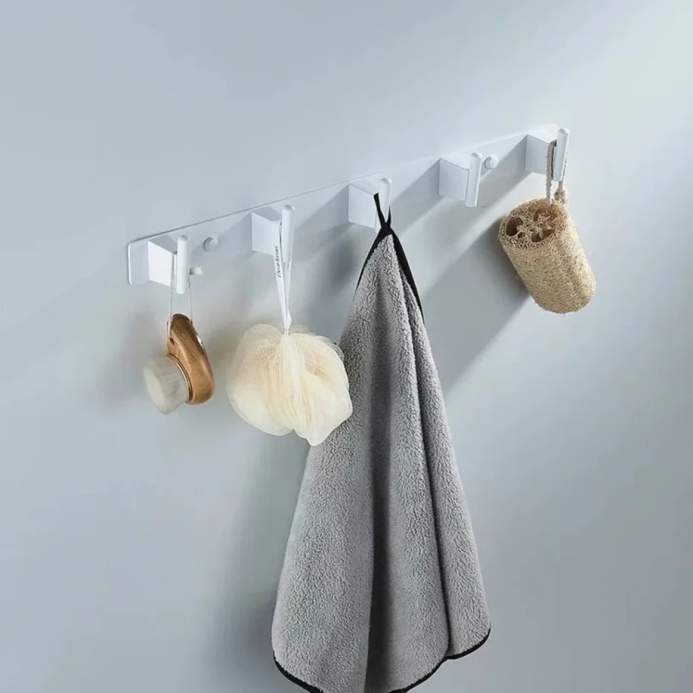 Крючки для ванной и кухни / планка с 5 крючками Shevanik SG5751C, белый